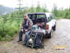 Mike at Harry Hole trail head after first heavey load2.jpg (224176 bytes)